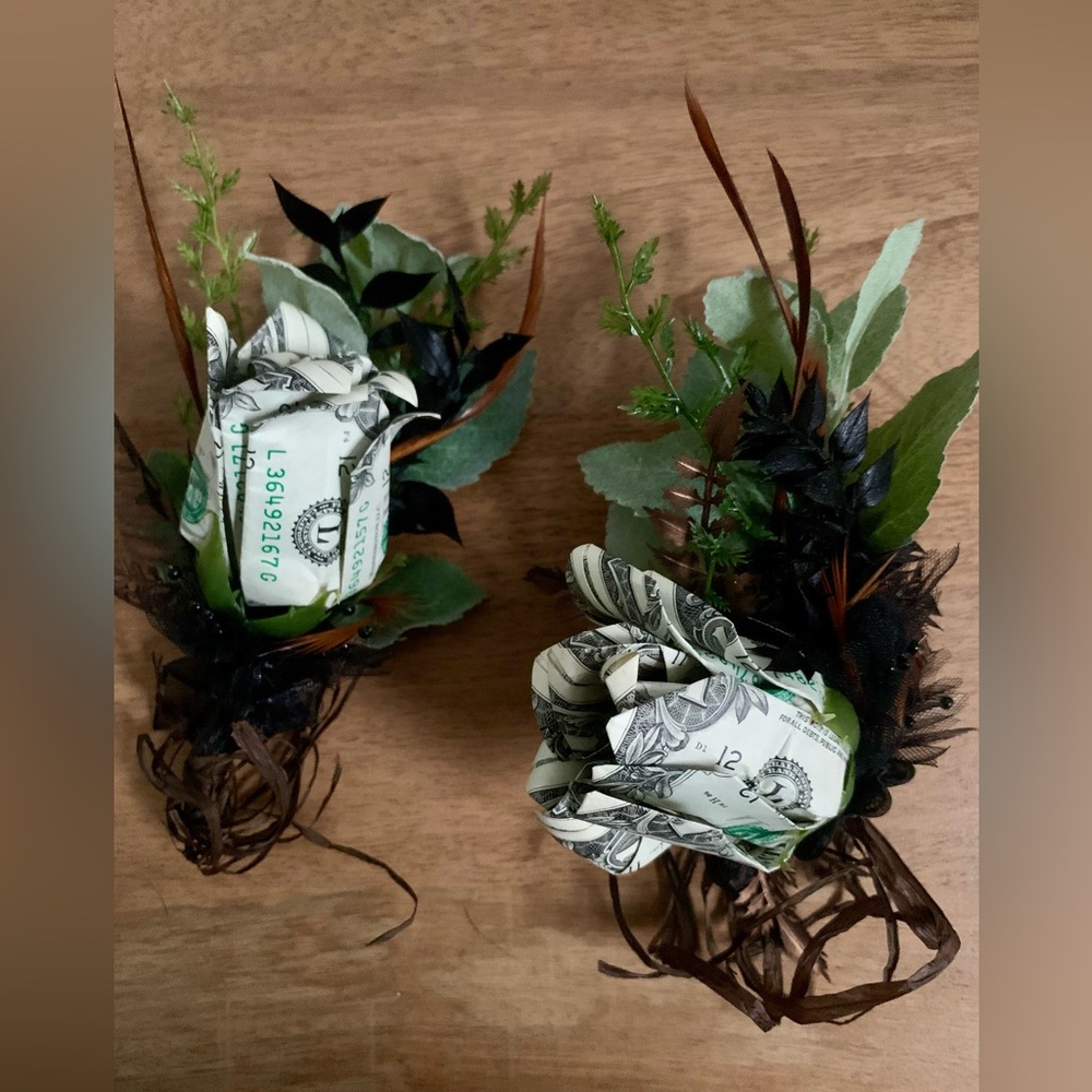 Custom Cash Petal Rose Corsage And Boutonniere